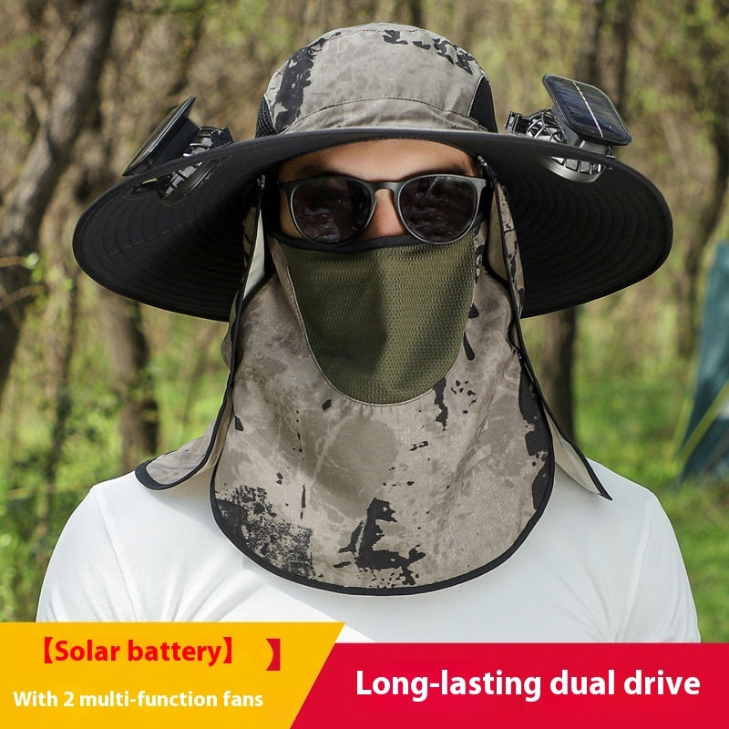 Quick-drying Solar Fan Outdoor Big Brim Sun Hat | Stornfield