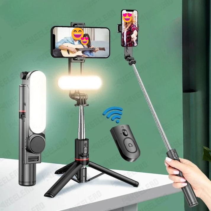 Ultra Foldable Built-In Lighting Selfie Stick Tripod | Stornfield