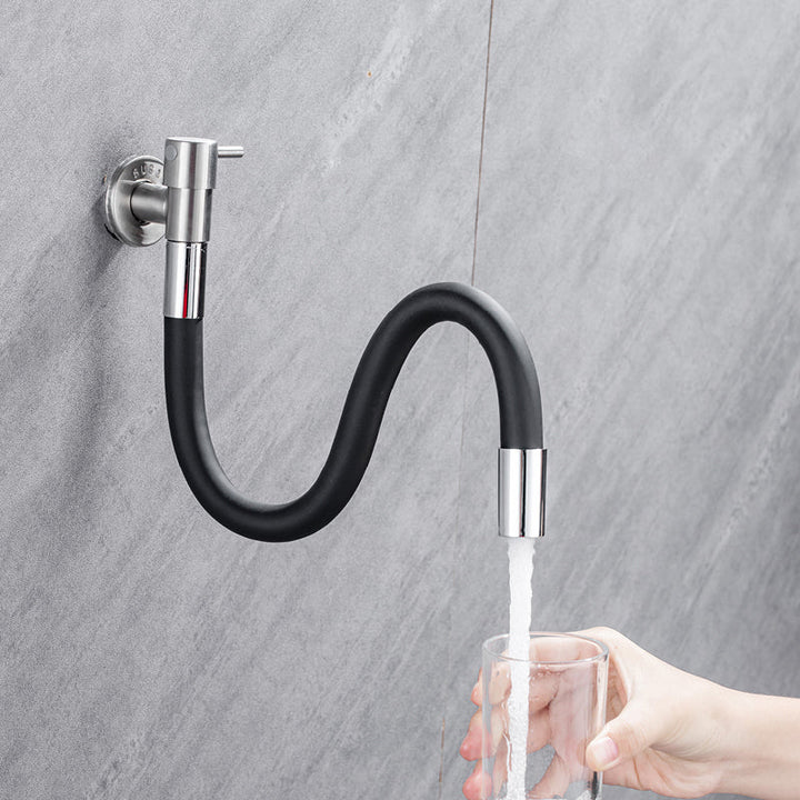 Stornfield | Contemporary Wall Mounted Bathroom Faucet with Stainless Steel Lever Handles