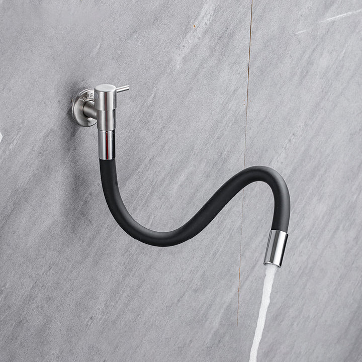 Stornfield | Contemporary Wall Mounted Bathroom Faucet with Stainless Steel Lever Handles