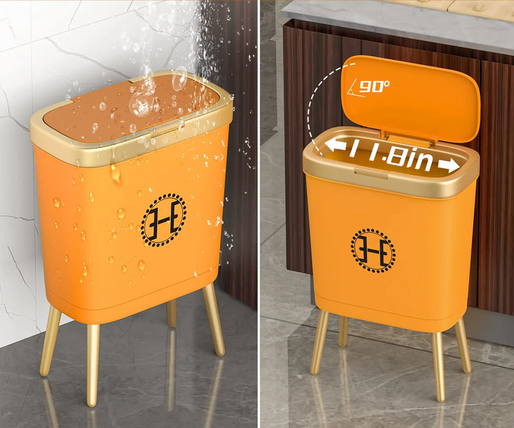GoldenSlim Modern Trash Can with Lid Stornfield