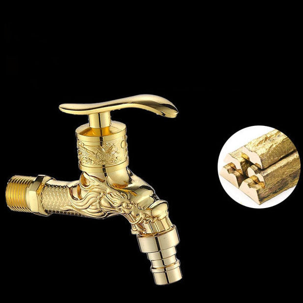 Stornfield | Vintage Classic Zinc Single Handle Dragon Engraved Wall Mounted Basin Faucet
