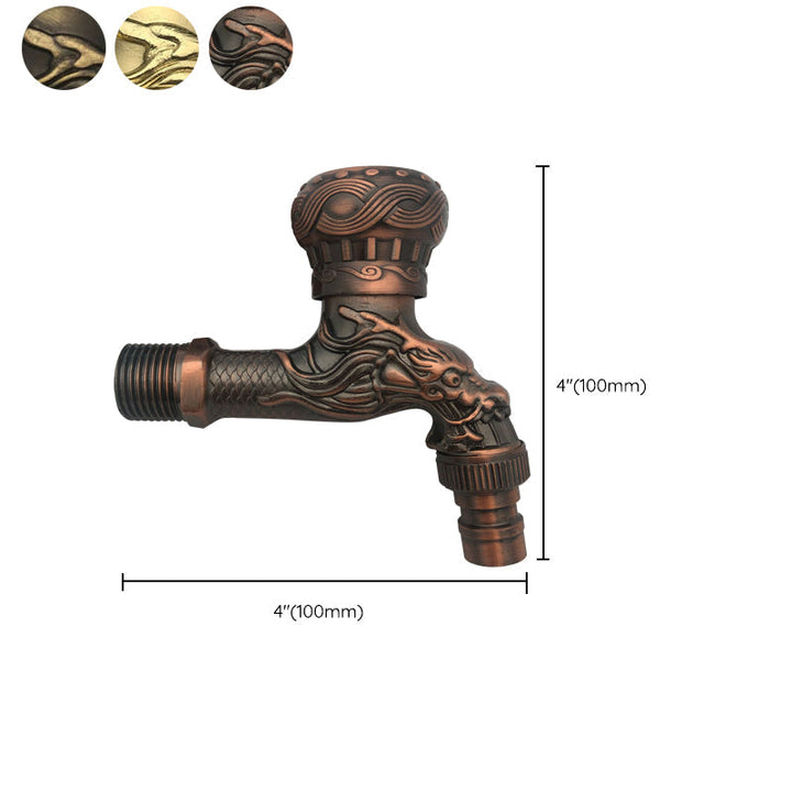 Stornfield | Vintage Classic Zinc Single Handle Dragon Engraved Wall Mounted Basin Faucet