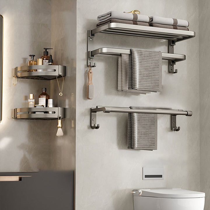 Stornfield | Modern Stainless Steel Bathroom Shelf Bathroom Accessories Set Towel Holder Bathroom Set