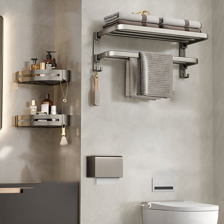 Stornfield | Modern Stainless Steel Bathroom Shelf Bathroom Accessories Set Towel Holder Bathroom Set