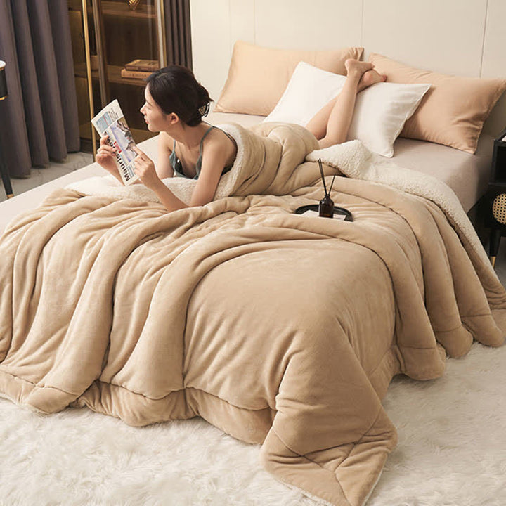 Stornfield | Couverture en velours épais double face en cube