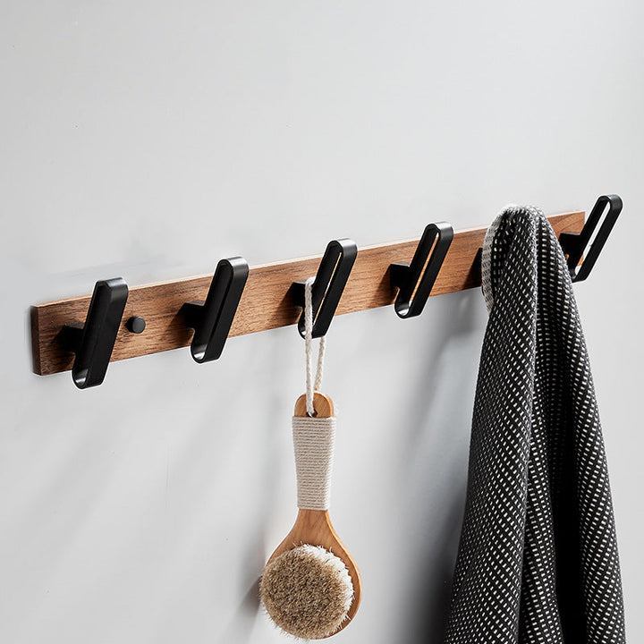 Stornfield | Wood and Aluminum Bath Accessory Set Black Bathroom Accessory Kit