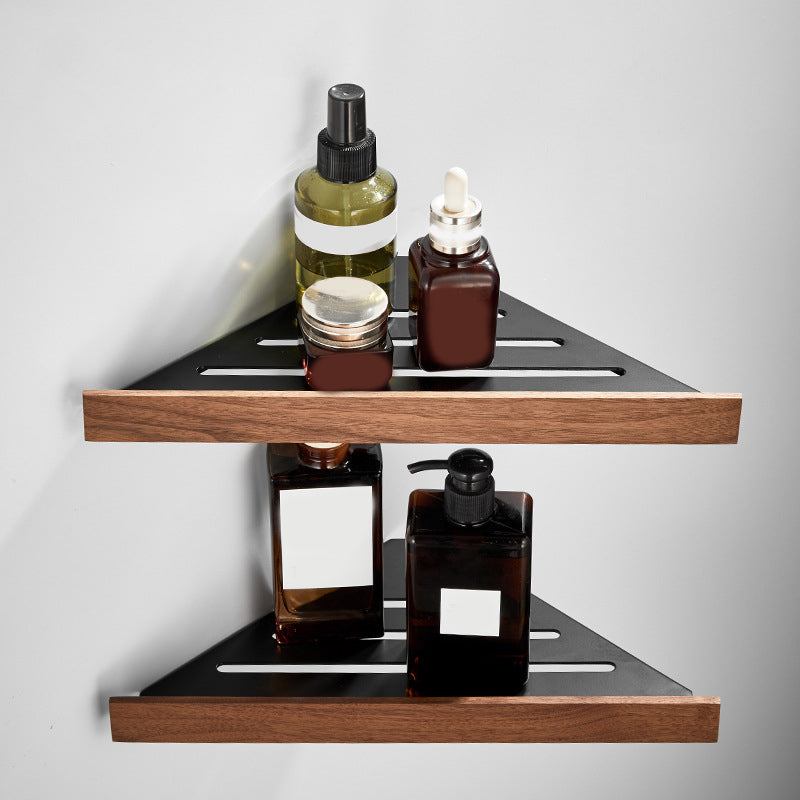 Stornfield | Wood and Aluminum Bath Accessory Set Black Bathroom Accessory Kit