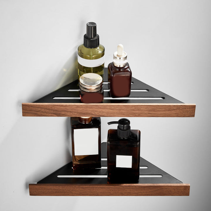 Stornfield | Wood and Aluminum Bath Accessory Set Black Bathroom Accessory Kit