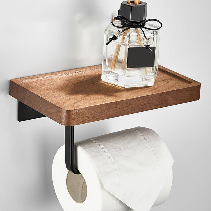Stornfield | Wood and Aluminum Bath Accessory Set Black Bathroom Accessory Kit