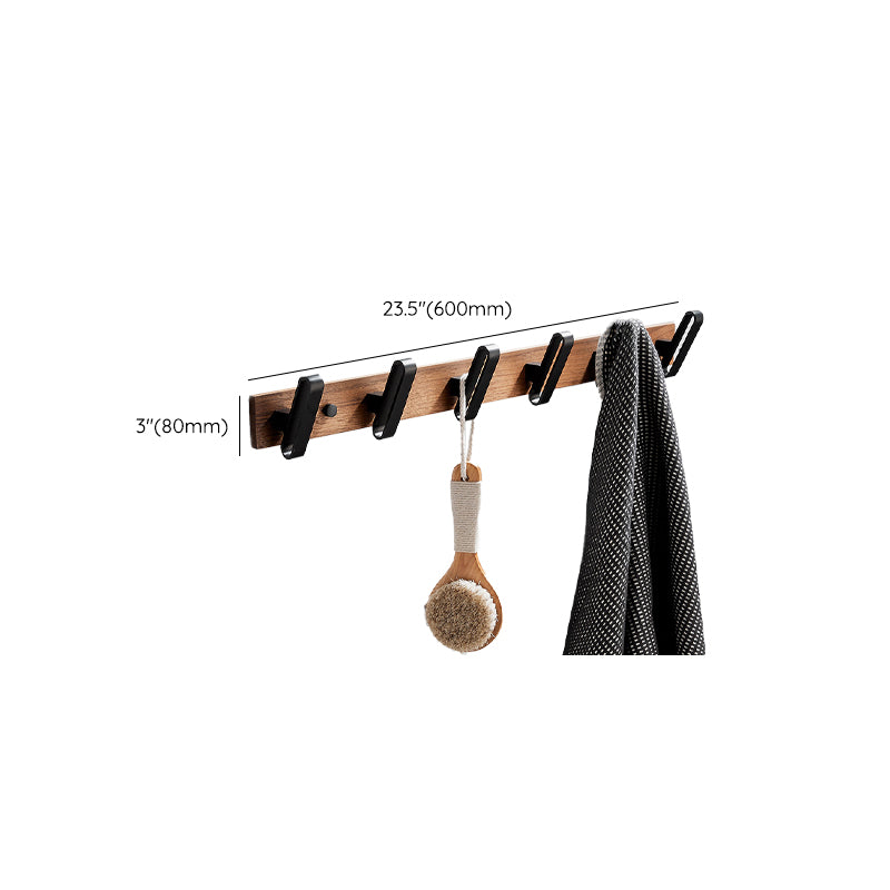 Stornfield | Wood and Aluminum Bath Accessory Set Black Bathroom Accessory Kit
