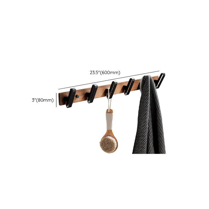Stornfield | Wood and Aluminum Bath Accessory Set Black Bathroom Accessory Kit