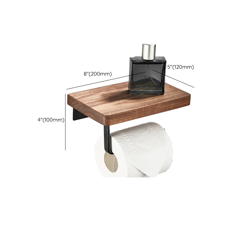 Stornfield | Wood and Aluminum Bath Accessory Set Black Bathroom Accessory Kit