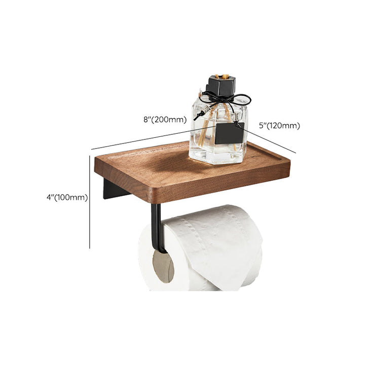 Stornfield | Wood and Aluminum Bath Accessory Set Black Bathroom Accessory Kit