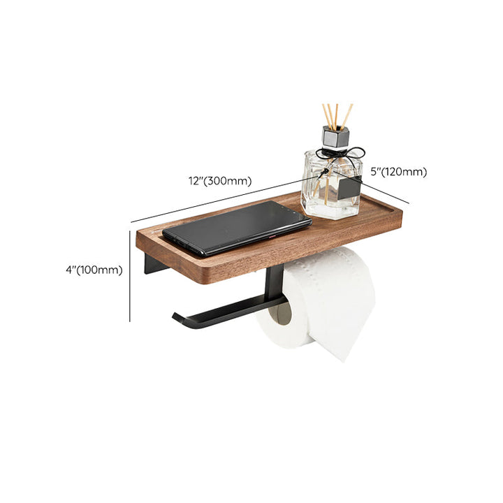 Stornfield | Wood and Aluminum Bath Accessory Set Black Bathroom Accessory Kit