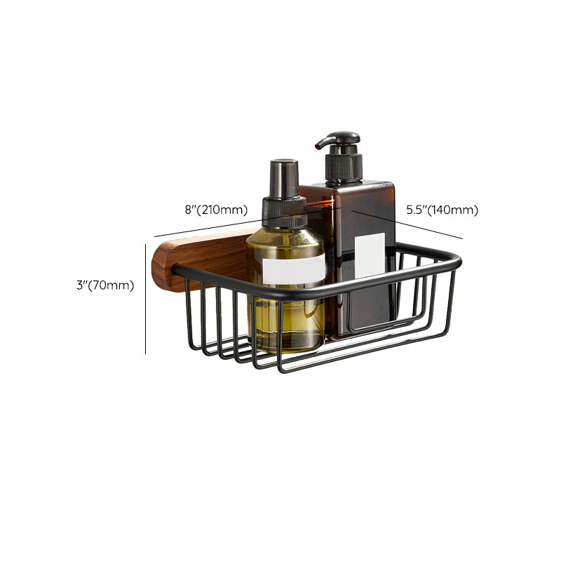 Stornfield | Wood and Aluminum Bath Accessory Set Black Bathroom Accessory Kit