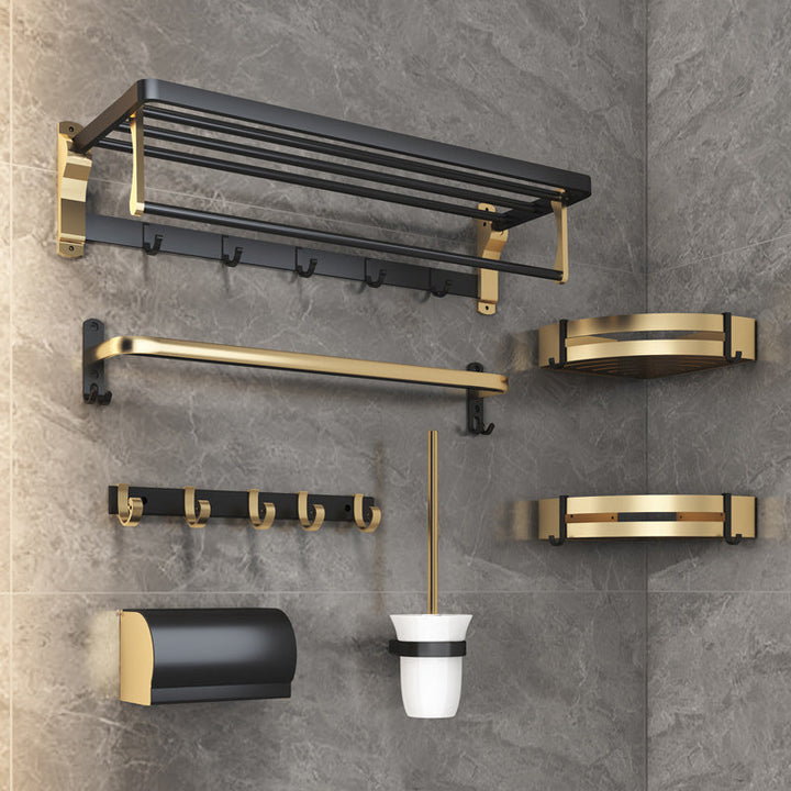 Stornfield | Ensemble de Salle de Bain Noir & Laiton Accessoires de Salle de Bain Style Moderne En Pièce Individuelle Ou En Ensemble