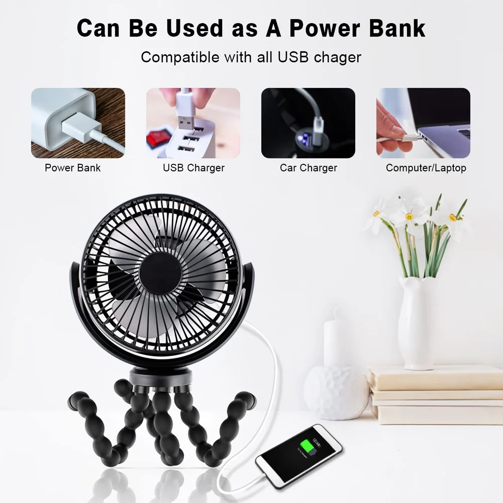 Compact Octopus Mini Fan | Stornfield