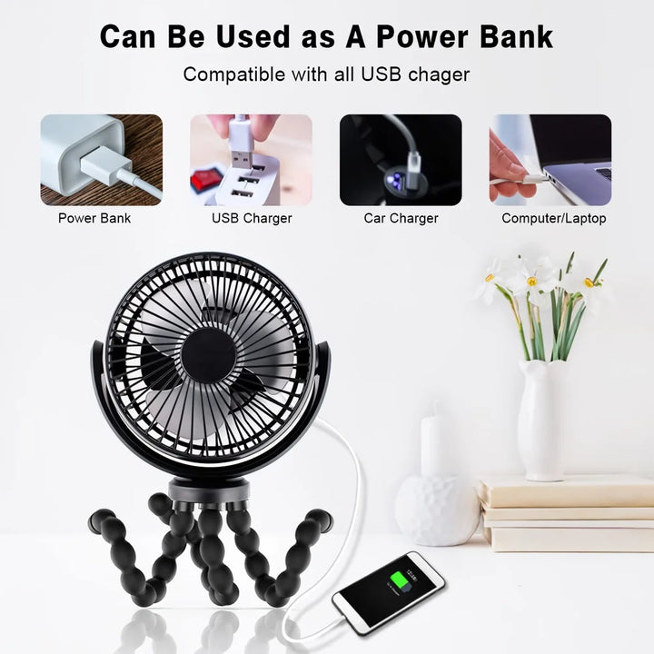 Compact Octopus Mini Fan | Stornfield