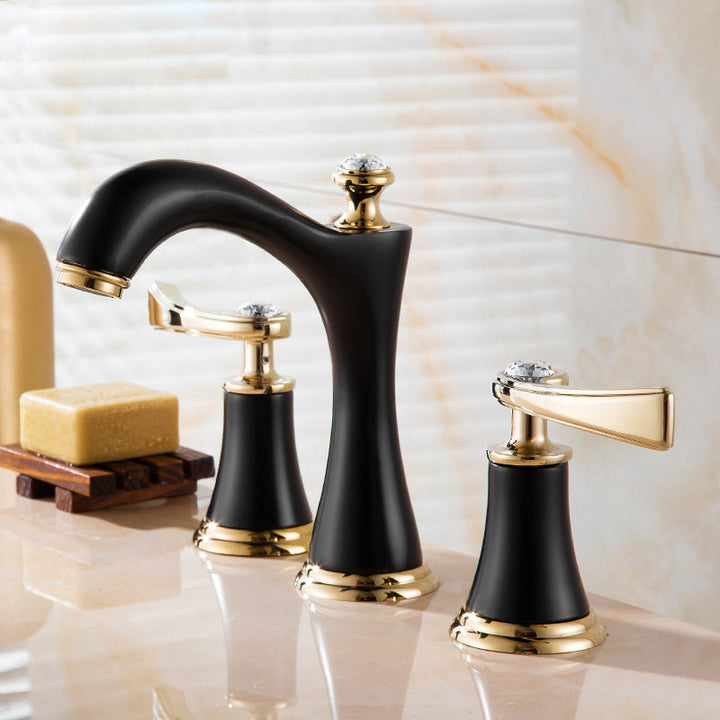Stornfield | Modern Vessel Faucet Brass 2 Handles Low Arc Vessel Faucet for Home