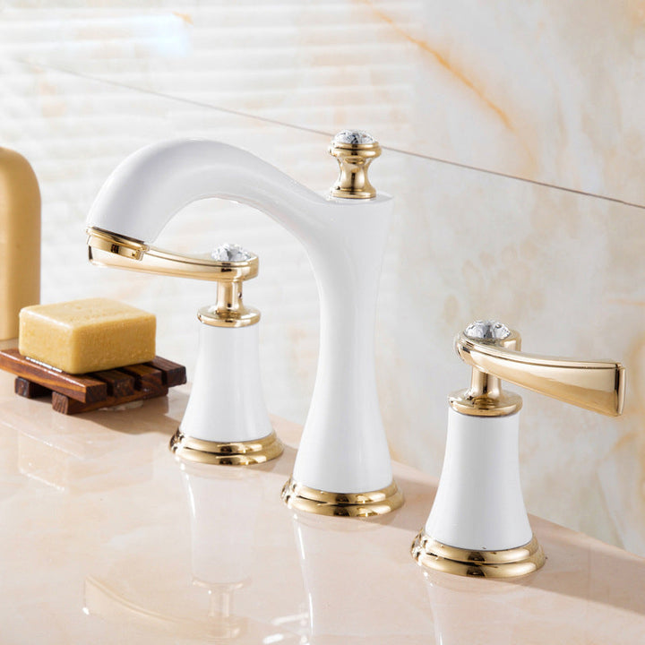 Stornfield | Modern Vessel Faucet Brass 2 Handles Low Arc Vessel Faucet for Home