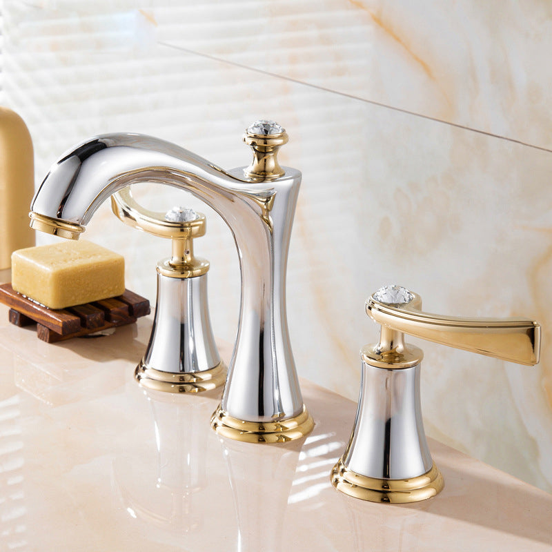 Stornfield | Modern Vessel Faucet Brass 2 Handles Low Arc Vessel Faucet for Home