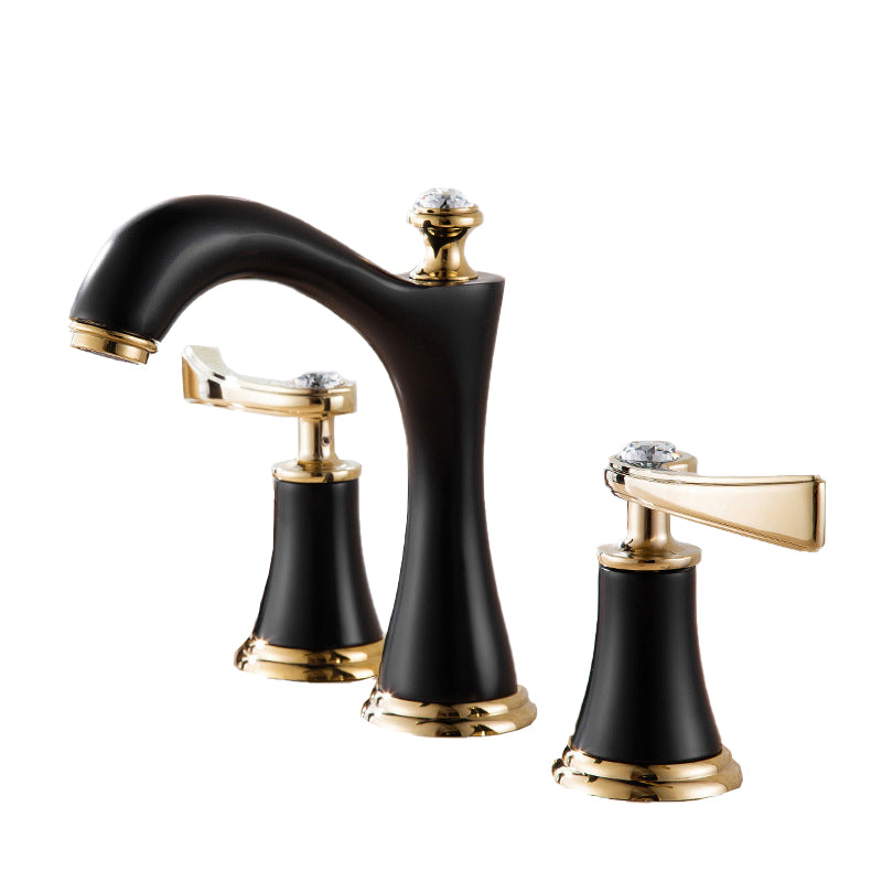 Stornfield | Modern Vessel Faucet Brass 2 Handles Low Arc Vessel Faucet for Home