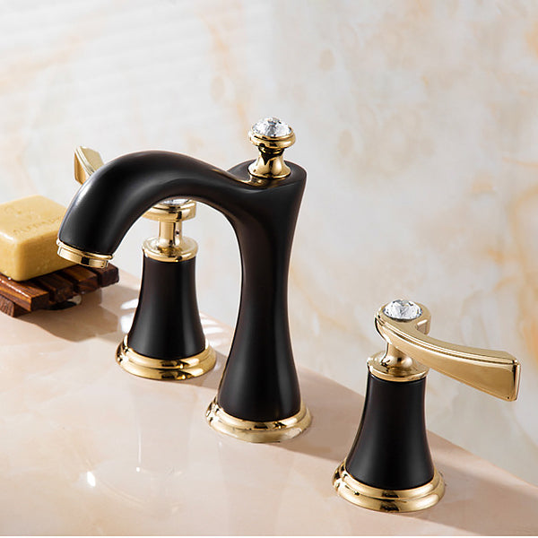 Stornfield | Modern Vessel Faucet Brass 2 Handles Low Arc Vessel Faucet for Home
