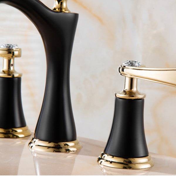 Stornfield | Modern Vessel Faucet Brass 2 Handles Low Arc Vessel Faucet for Home