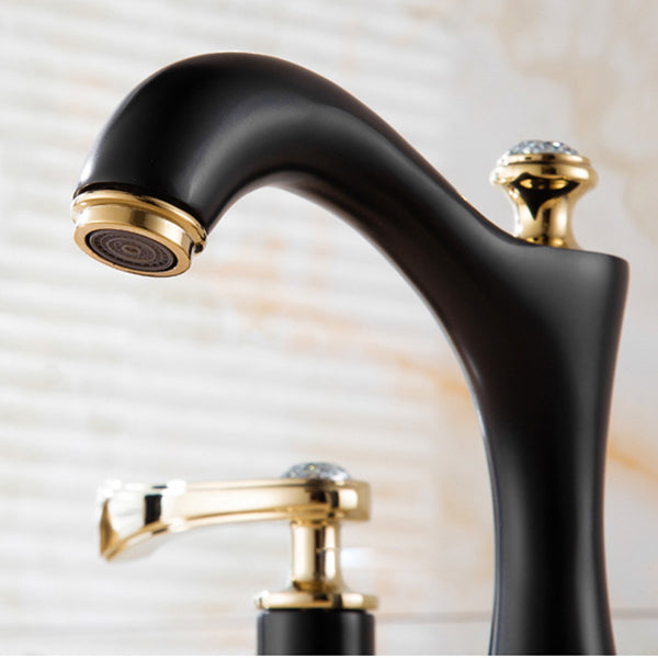 Stornfield | Modern Vessel Faucet Brass 2 Handles Low Arc Vessel Faucet for Home