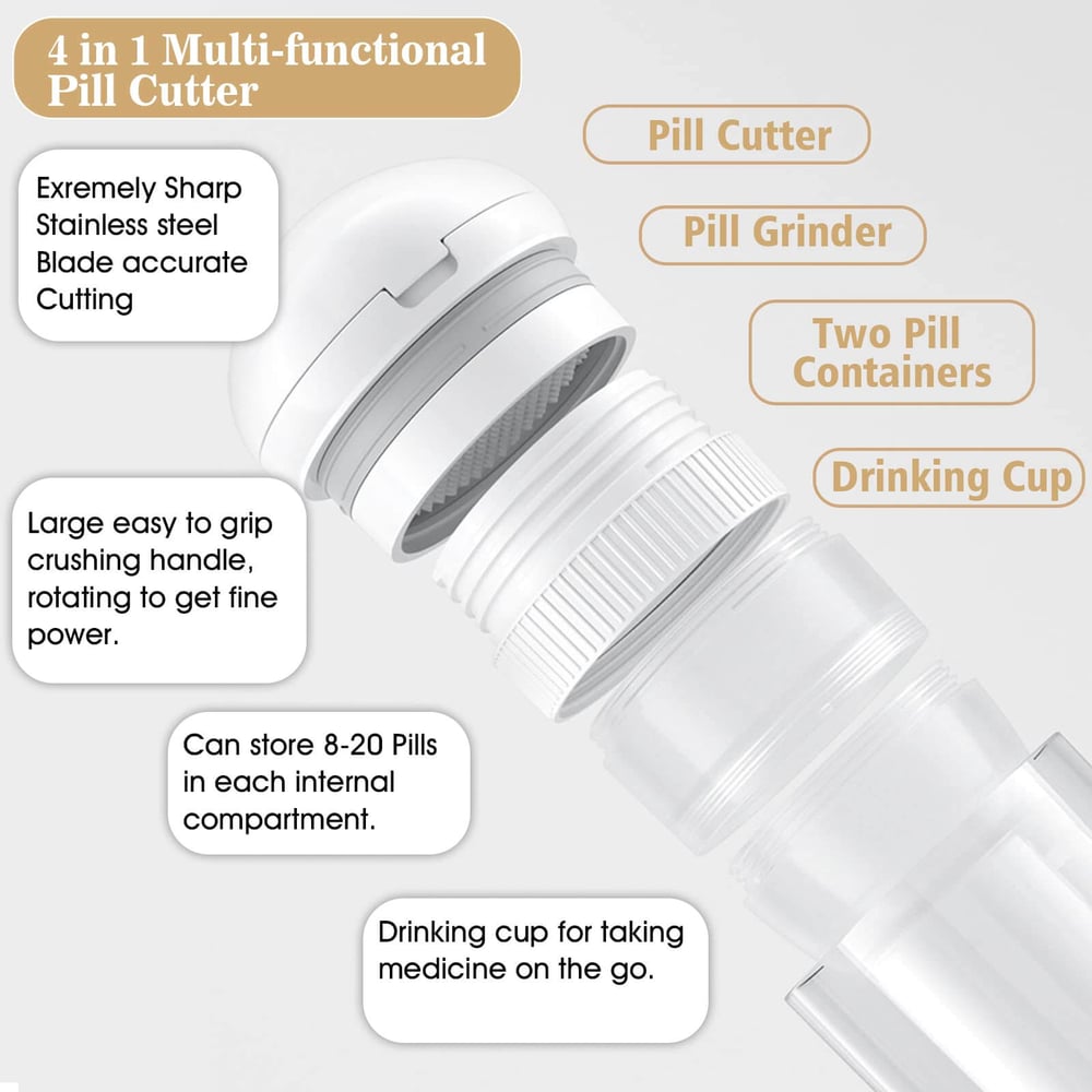 Pill splitter with dispenser | Stornfield