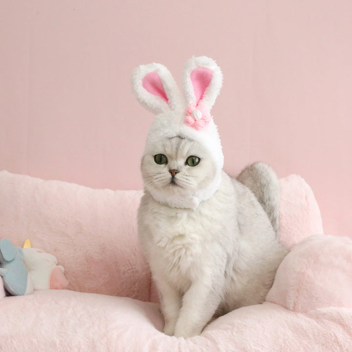 Plush Cartoon Pet Hat with Cat, Dog, and Bunny Ears | Stornfield