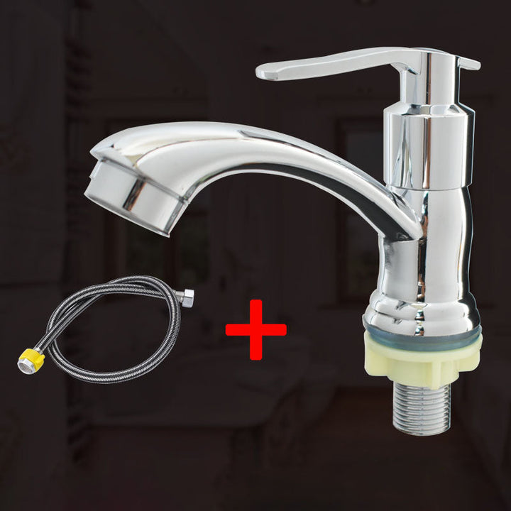 Stornfield | Modern Bathroom Faucet with Chrome Knob Handle and Basin Faucet with Water Hose