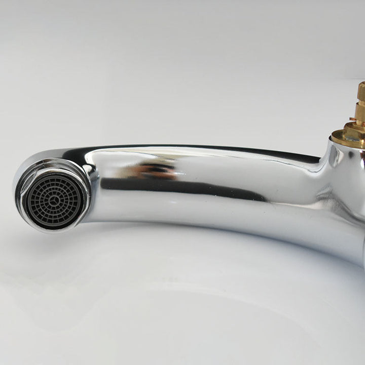 Stornfield | Modern Bathroom Faucet with Chrome Knob Handle and Basin Faucet with Water Hose