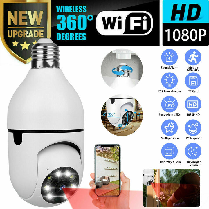 E27 1080P HD WiFi Bulb Security Camera | Stornfield