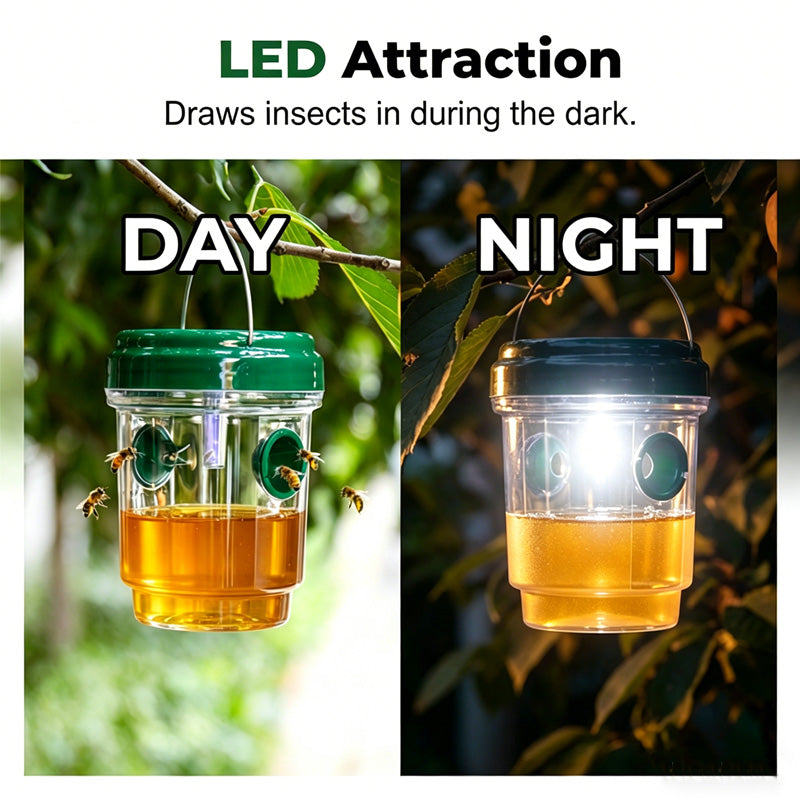 Solar powered wasp trap with LED lure | Stornfield