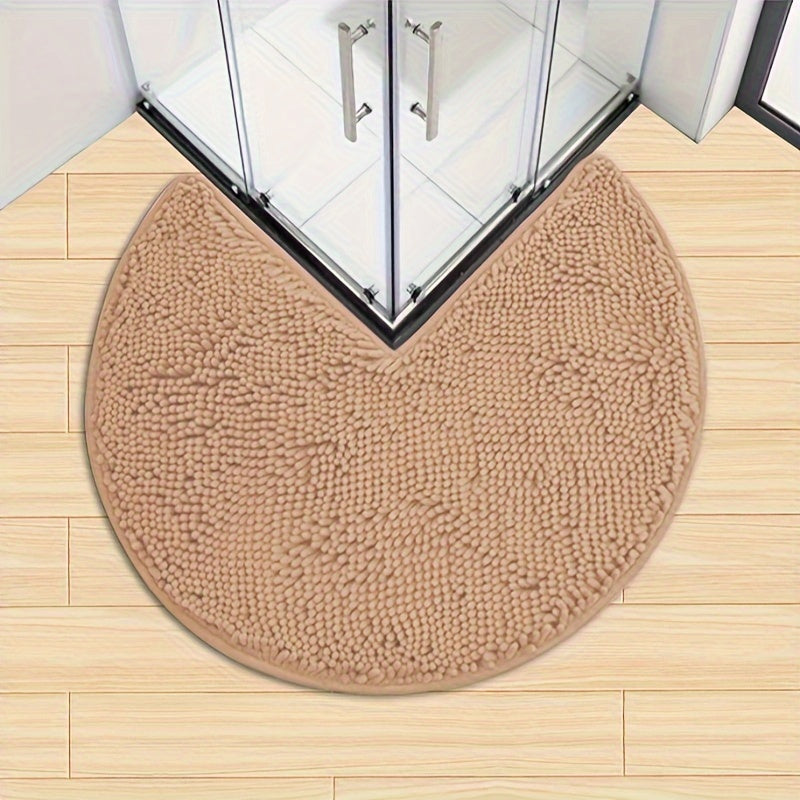 Round LuxeChen Bath Mat Ultra-Soft Chenille – Anti-Slip & Quick Dry | Stornfield