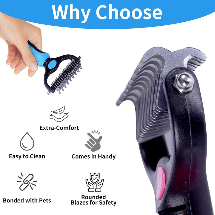 Double-sided pet grooming brush - End the hair chaos and enjoy quiet, cozy cuddle hours | Stornfield