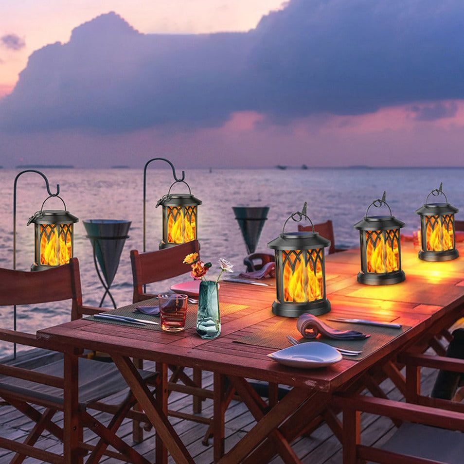 Stornfield | FlameGlow™ - Hanging Solar Flame Lantern (2 Pack)