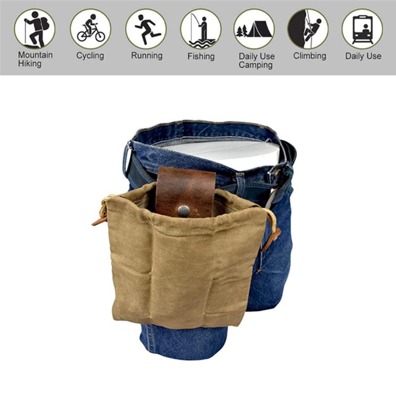 Dimoohome™ Leather and canvas bushcraft bag | Stornfield