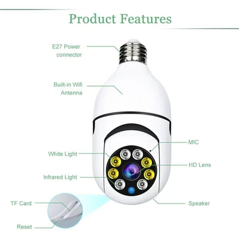 Wireless WiFi Light Bulb Security Camera | Stornfield