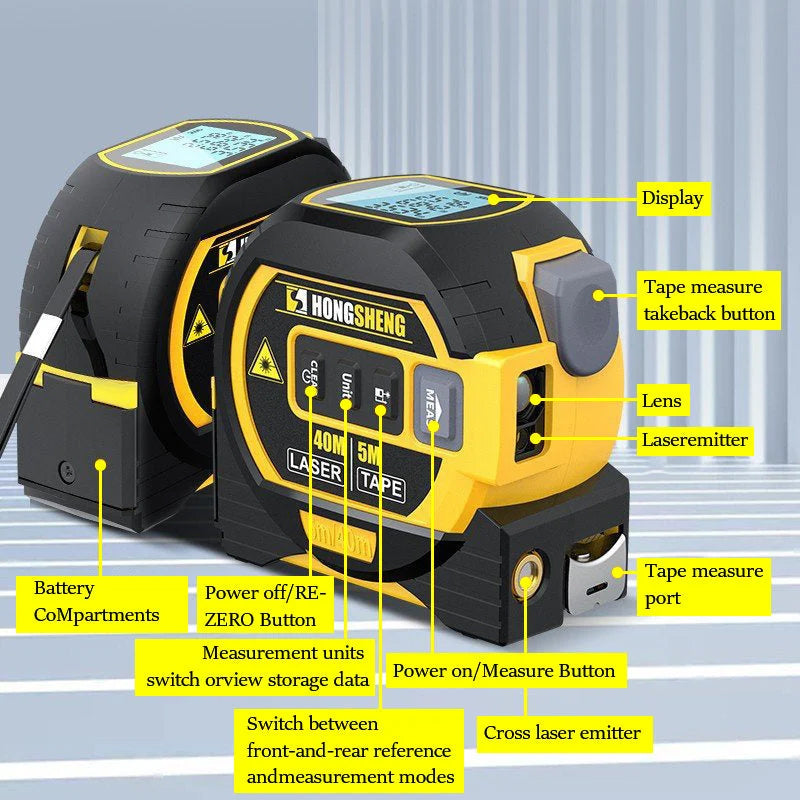 3-In-1 Infrared Laser Tape Measuring | Stornfield
