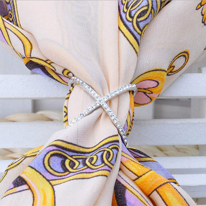 Scarf Loop Ring Rhinestone Embedded | Stornfield