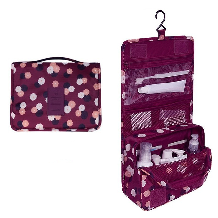 TravelEase – Water-repellent cosmetic bag with hooks and compartments | Travel toiletry bag | Stornfield
