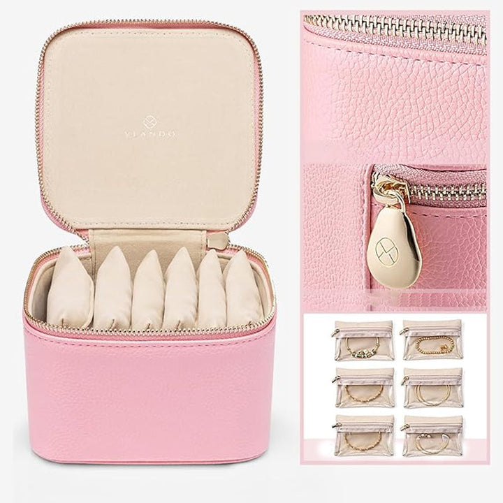 Leather travel jewelry box | Stornfield