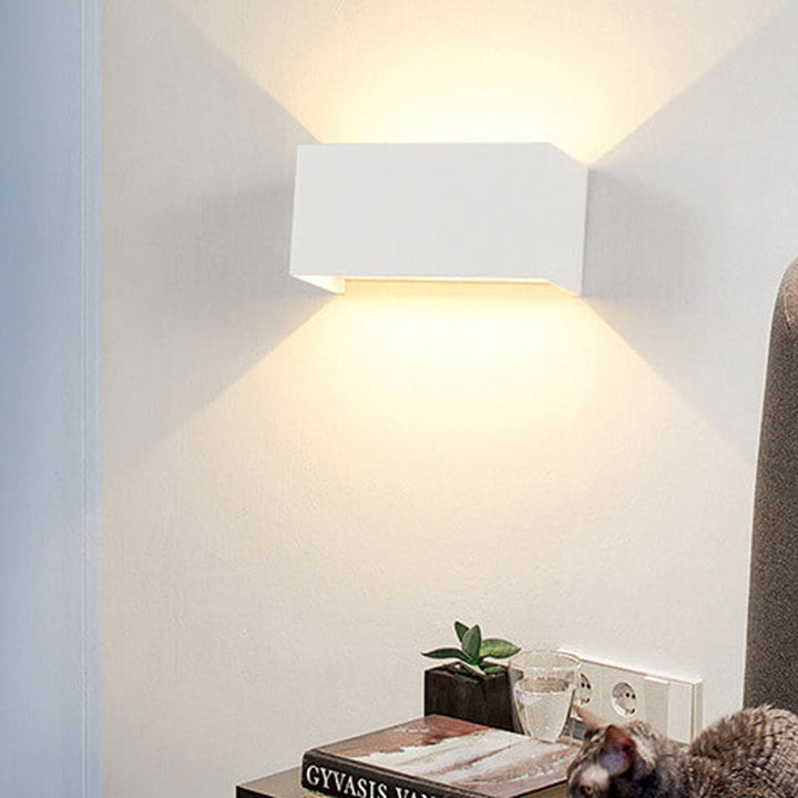 Modern Outdoor Waterproof Rectangular LED Up and Down Illuminated Outdoor Wall Sconce Lamp | Stornfield