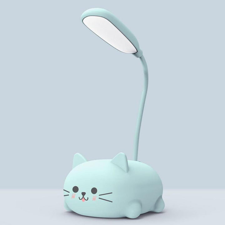 Stornfield | Mini Cat Cartoon LED Eye Protection Reading Lamp USB Rechargeable Desk Lamp