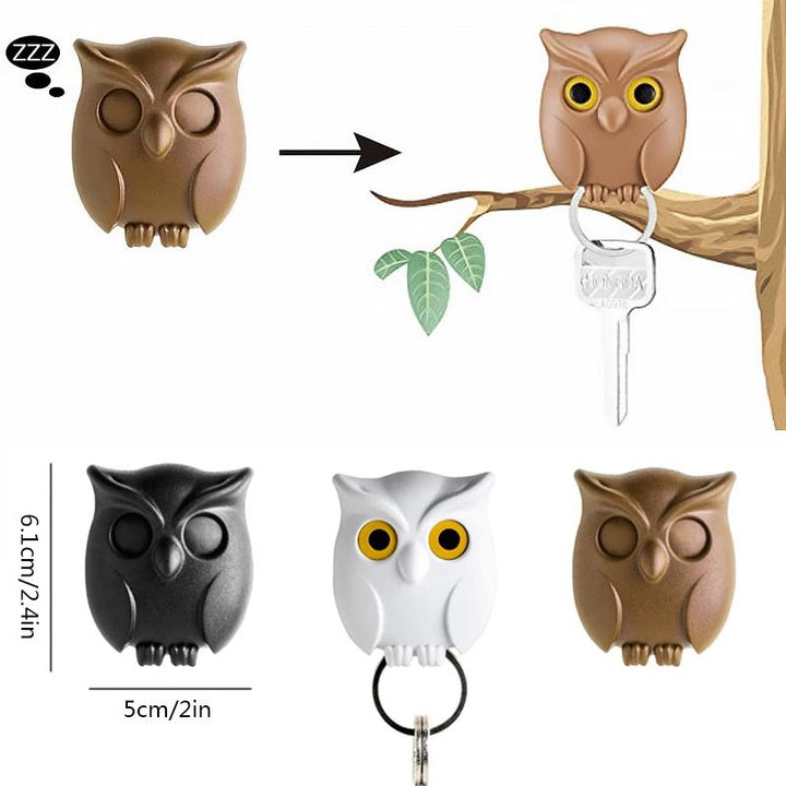 🦉The Key Guard is a Reliable Owl - Cute Owl Keychain with Auto Opening and Closing Eyes | Stornfield