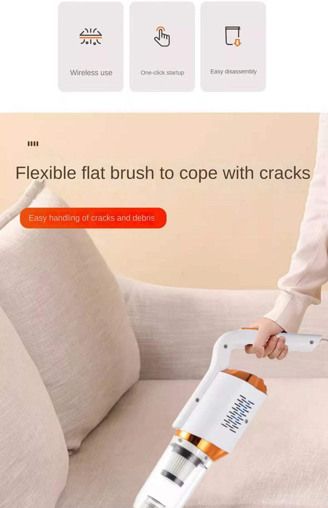 V15 Electric Vacuum Cleaner Handheld Sweeper Mopping Machine Stornfield