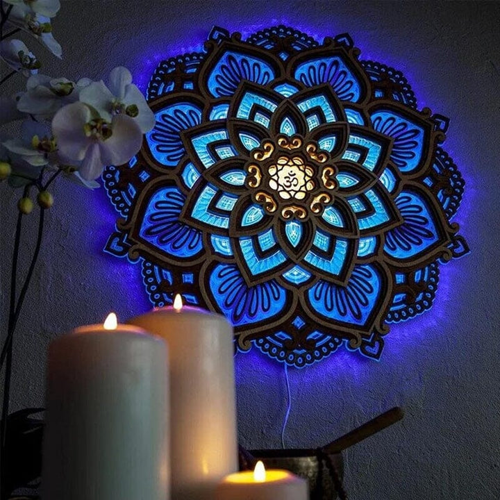 Stornfield | Handmade Wooden Mandala Wall Sconce